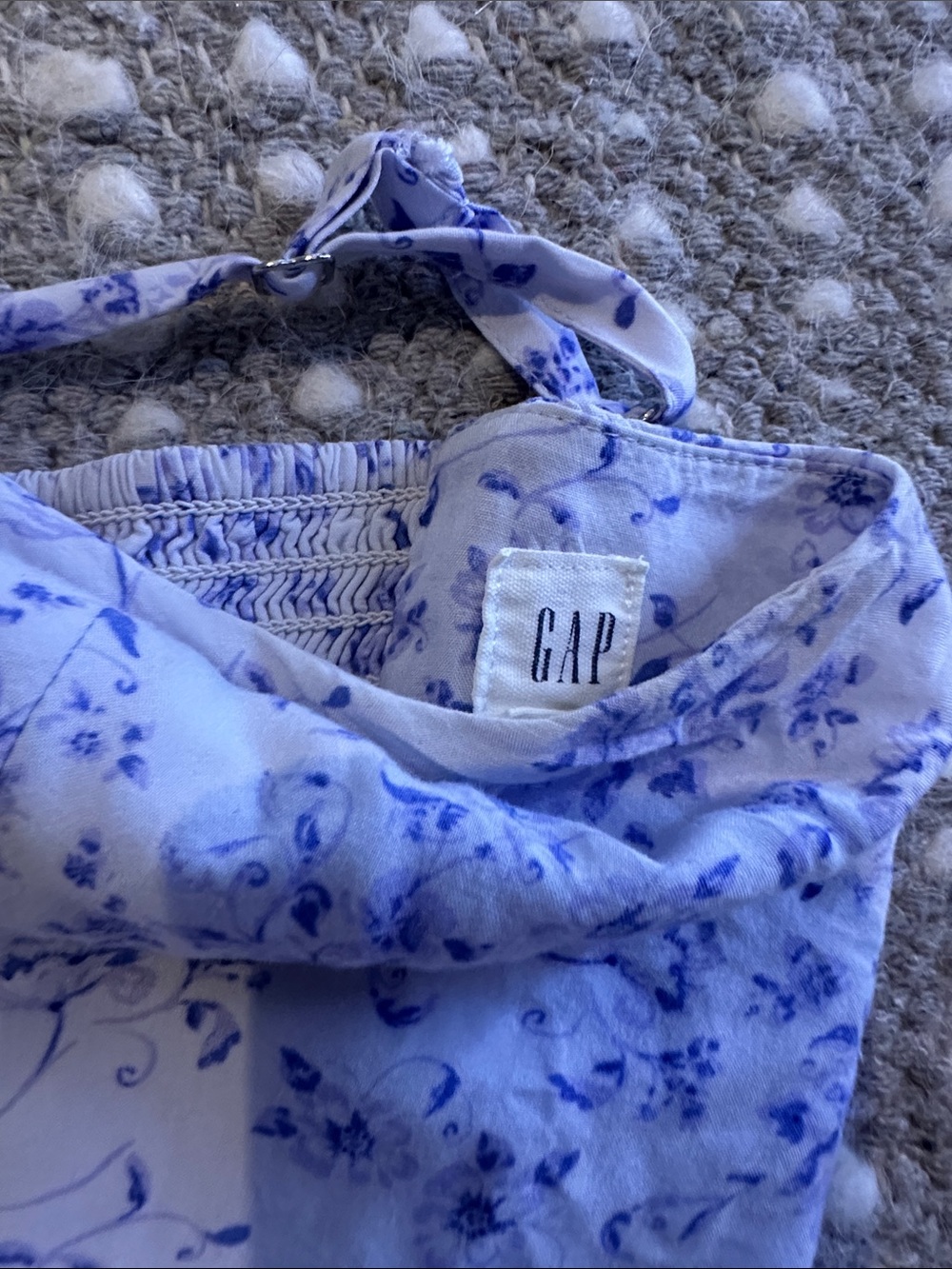 GAP Floral Print White and Lavender Sundress - Picture 4 of 4